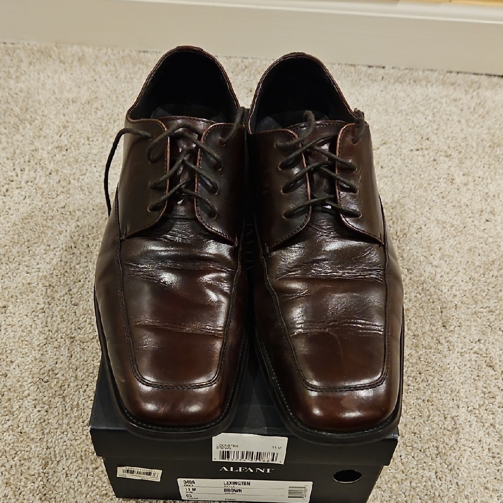 Alfani Brown Dress Shoes Men Size 11M